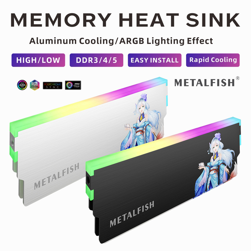 METALFISH DRAM Heatsink 5V-3PI - đánh giá và giá Ddr5 Rgb Ram